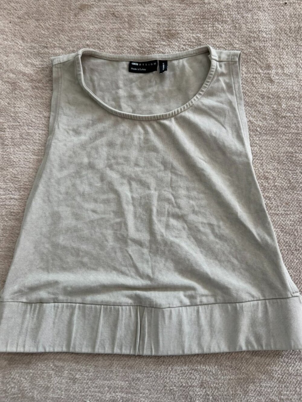 ASOS Light Green Acid Wash Open Sleeved Tank - Size US 8 / UK 12 / EU 4